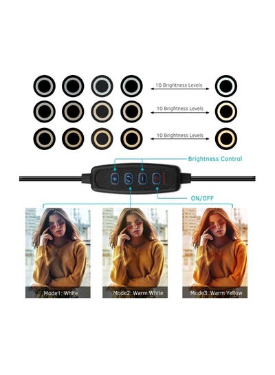 LED Ring Light White/Black/Green