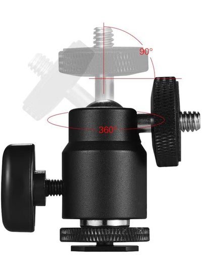 Adjustable Mini Tripod Ball Head Phone Holder Black