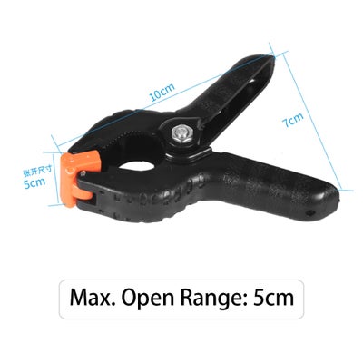 12 Pieces Backdrop Spring Clamp Clip Black/Orange