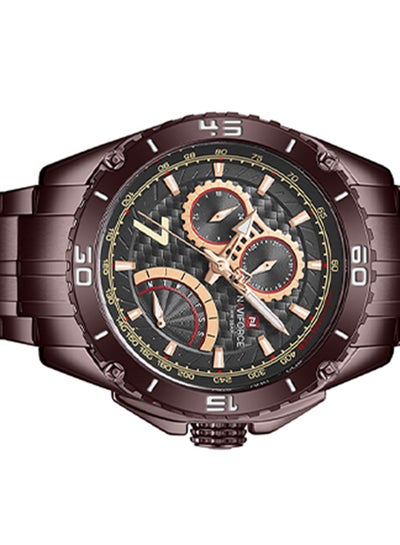 ساعة يد رجالية ستانلس ستيل أنالوج NF9183 CE/CE - 46 ملم - بني