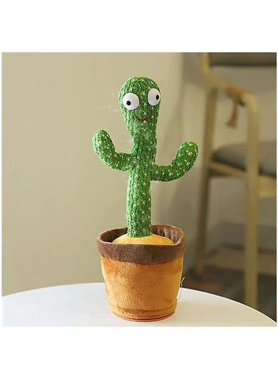 لعبة الرقص الكهربائي والغناء والتسجيل القطيفة على شكل صبار مع 60 أغنية إنجليزية للأطفال