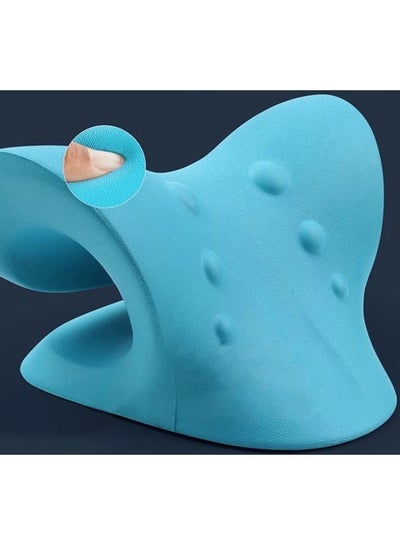 وسادة عنق الرحم المحمولة قطن أزرق 25x10x23 سم