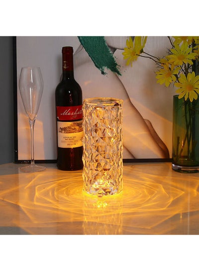 مصباح طاولة شحن USB من روز دايموند، أبيض، 21 × 9 × 9 سم