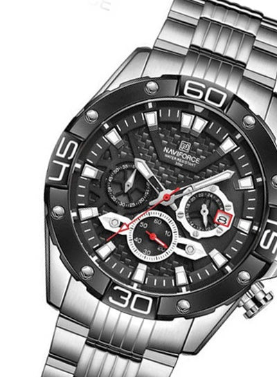 ساعة كرونوغراف من الستانلس ستيل للرجال Nf8019