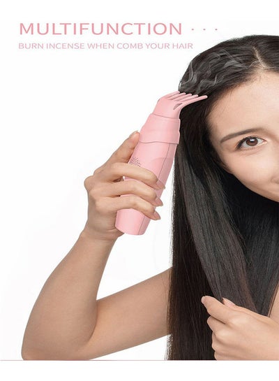 موقد محمول ذكي قابل لإعادة الشحن مع مشط، لون وردي، 14.8x5.5x12.3 سم