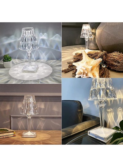 مصباح طاولة كريستال مودرن شفاف 26 سم