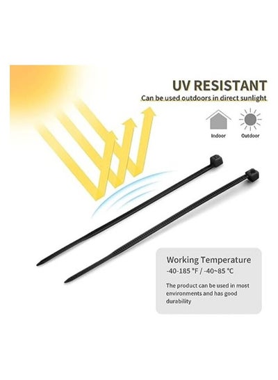 Cable Ties 100mm, 100 Pieces Pack Self-Locking Heavy Duty Nylon Plastic Zip Ties Wraps For Home, Office and Outdoor