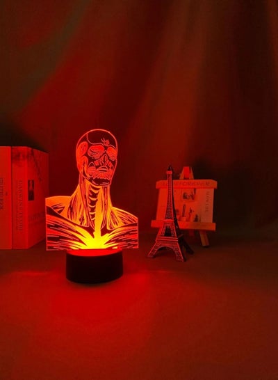 هجوم على تيتان هائلة تيتان 3D الاكريليك ضوء الليل أنيمي LED ضوء الوهم منضدة مصباح مصباح الليل