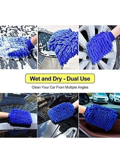 2 Pieces Microfiber Gloves for Car Washing