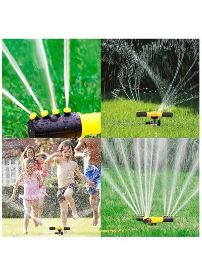 Three Arm Garden Sprinkler, 360° Rotating Sprinkler, Automatic Watering, Adjustable Garden Irrigation System, Garden Sprinkler for Lawns, Garden, Yard, Plants