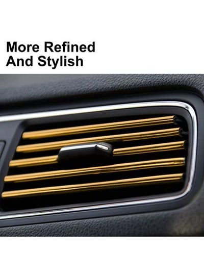 مكيف هواء سيارة منفذ الهواء شرائط زخرفية قابلة للانحناء لتقوم بها بنفسك شرائط زخرفية عالمية لمعظم منافذ الهواء 20 قطعة