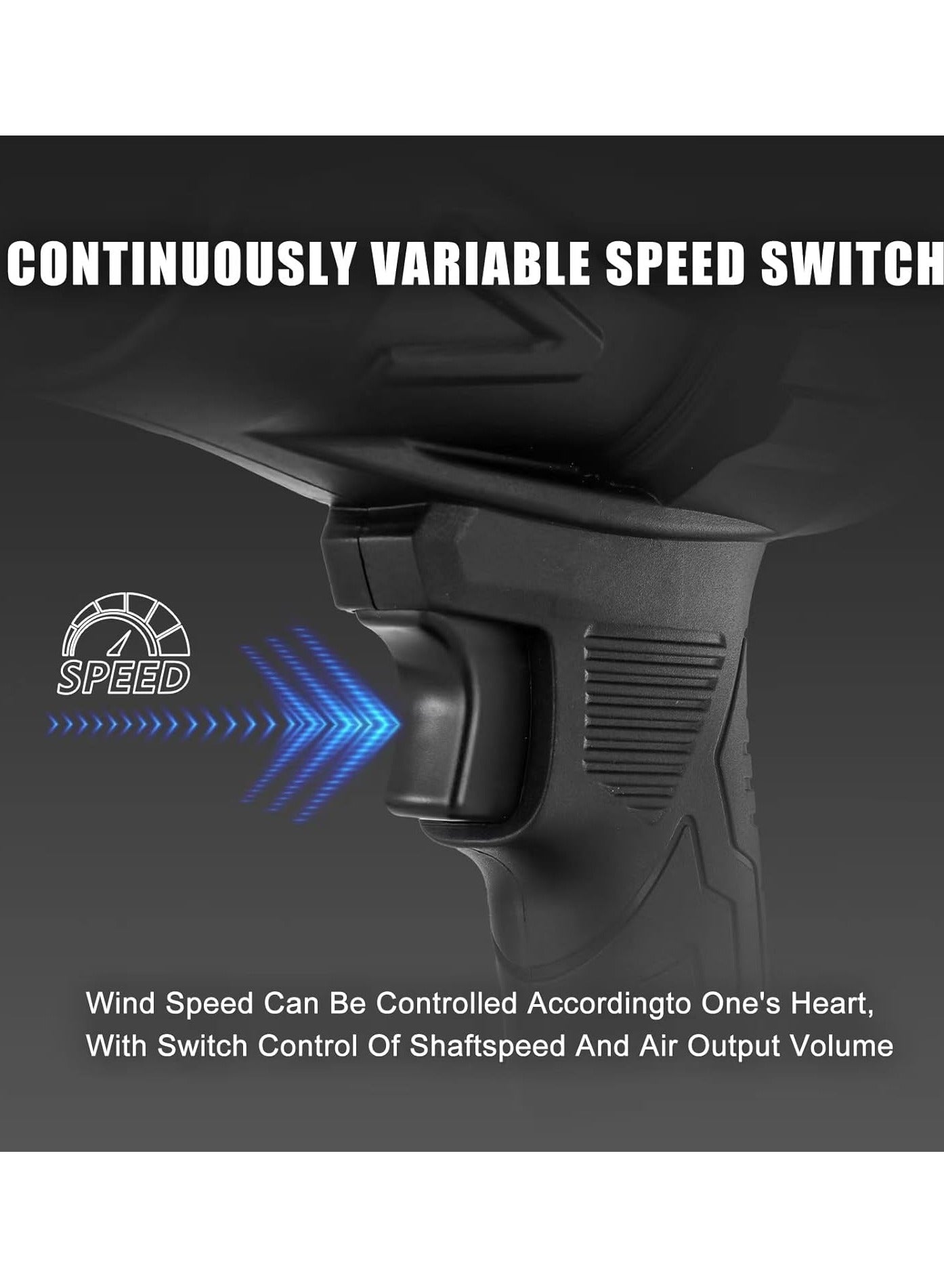 Powerful Cordless Leaf Blower, Mini Handheld Dust Blower with 3000mAh Battery, High-Speed Turbo Air Blower for Keyboard, Car, Outdoor and Home Cleaning