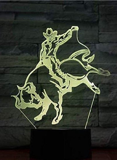 Spanish Style Led Night Light for Bullfighting Decorative Lamp for Bedroom Office Room Unique Gift for 3D Bullfighter Lamp