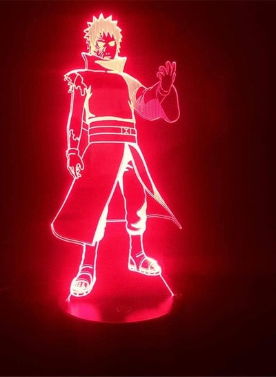 متعدد الألوان 3D الوهم مصباح أدى ضوء الليل ناروتو اوتشيها حزام التربة للبنين غرفة الاطفال ديكور الجدول مصباح أفضل هدايا عيد ميلاد للأطفال