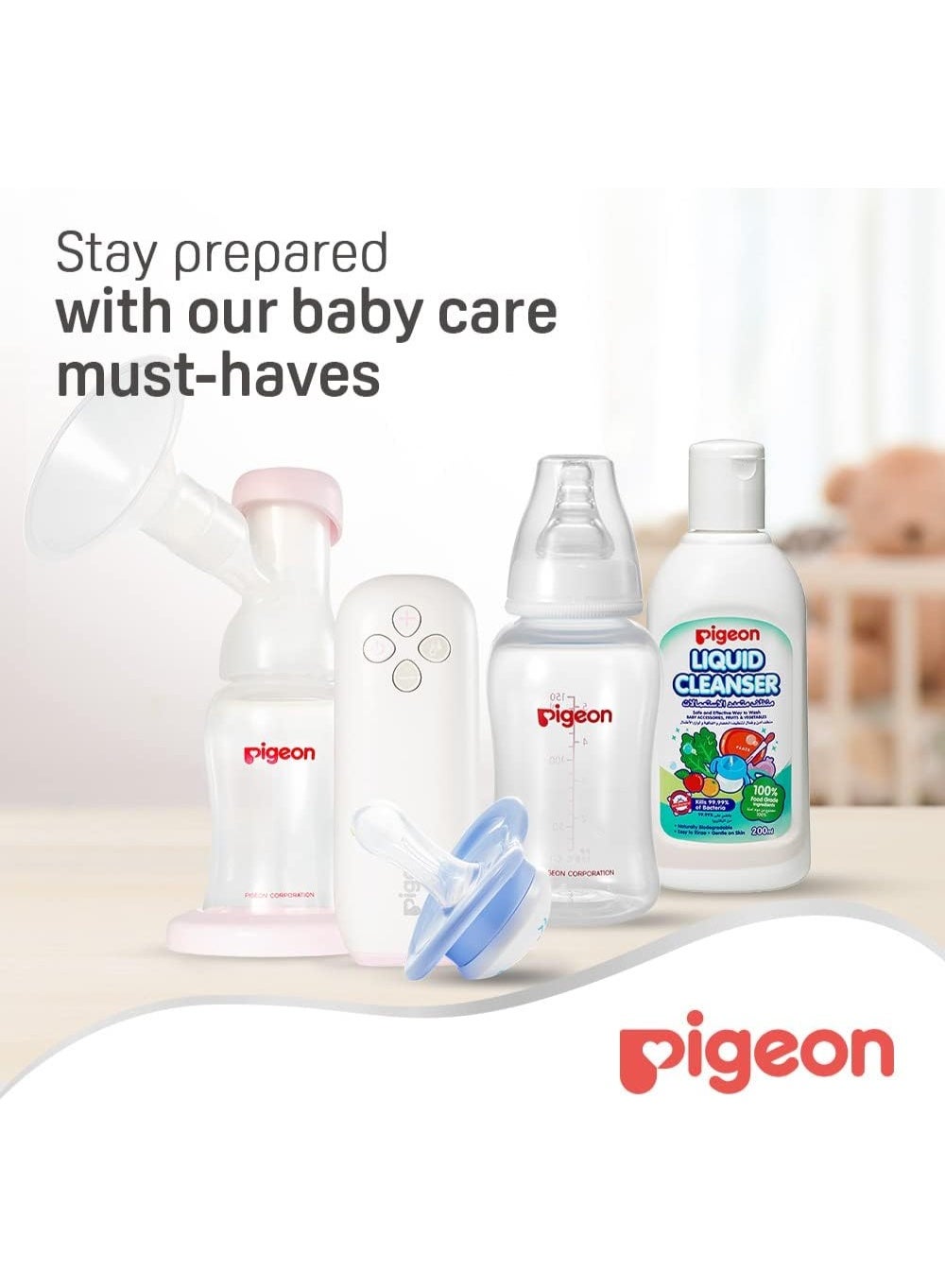 Pigeon Plastic Feeding Bottle Soft Silicone Nipple BPA & BPS Free, 0+ Months, Multicolour, 150ml