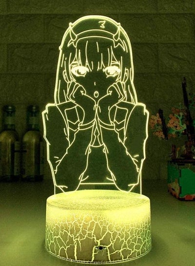 3D Night Light Illusion Led Lamps Decor lamp for Kids New Led Night Light Zero Two Figure Table 3D Lamp for Bed Room Decor Light Anime Waifu Gift Darling in The Franxx Zero Two Lamp