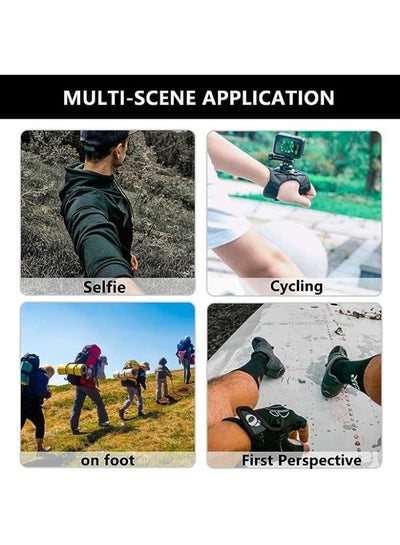 حزام معصم لـ Gopro، حامل حزام يد يدور 360 درجة لـ GoPro Hero 4 、2、3、3+، قفاز يد حامل حزام معصم لـ DJI OSMO Action، Xiaoyi، AKASO Action Camera ملحقات رياضية خارجية