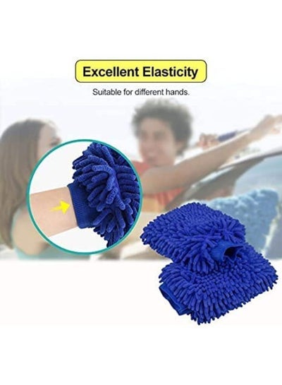 2 Pieces Microfiber Gloves for Car Washing