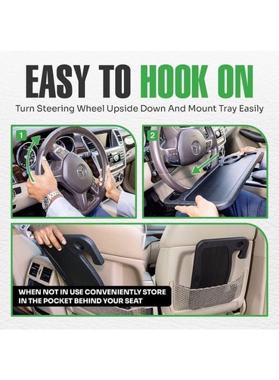 مكتب عجلة القيادة التلقائي لأجهزة الكمبيوتر المحمول أو الكمبيوتر اللوحي أو iPad أو الكمبيوتر المحمول أو طاولة السفر بالسيارة