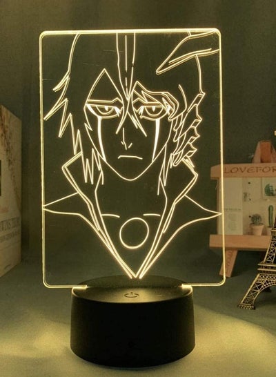 متعدد الألوان 3D ضوء أنيمي بليتش Ulquiorra Cifer للديكور المنزل المزاج ضوء هدية عيد ميلاد رائع الاكريليك LED ليلة مصباح التبييض مع جهاز التحكم عن بعد