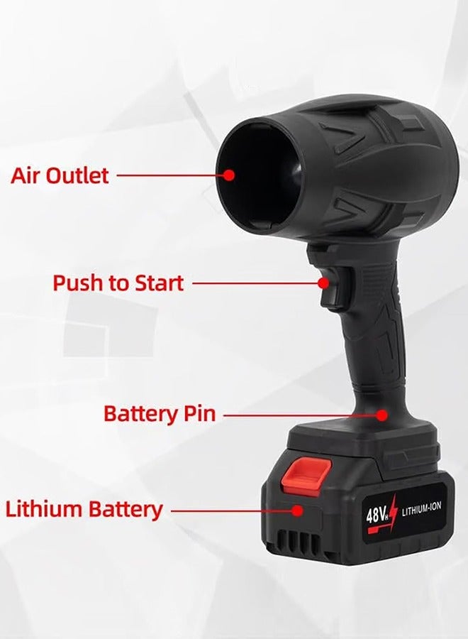 Powerful Cordless Leaf Blower, Mini Handheld Dust Blower with 3000mAh Battery, High-Speed Turbo Air Blower for Keyboard, Car, Outdoor and Home Cleaning