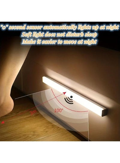 6 قطع مستشعر حركة لاسلكي LED إضاءة بيضاء USB قابلة للشحن عصا على خزانة مغناطيسية أضواء ليلية لعداد المطبخ وخزانة الملابس والرواق الداخلي والخارجي