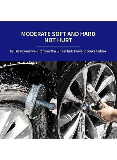 2 Pieces Steel and Alloy Wheel Cleaning Brush, Rim Cleaner, Tire Auto Truck Motorcycle Bike Wheel Brush Washing Hub Cleaning Tool for Your Car