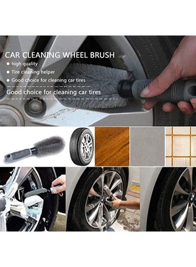 3 Pieces Car Wheel Cleaning Brush Set Wheel Washing Tool Rim Cleaner for Car Alloy Wheel, Motorcycle or Bicycle Tire