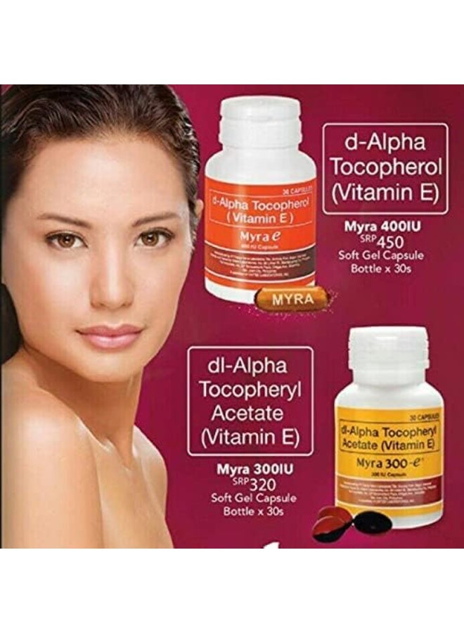 Myra E 400 IU Vitamin E d-Alpha Tocopherol (30 Capsule)