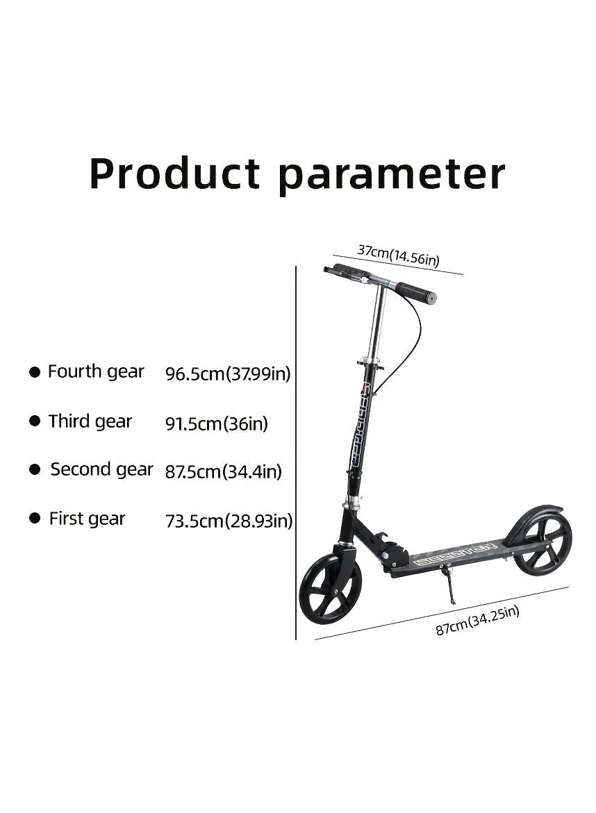 Adjustable Urban Scooter Folding Kick Scooter With Big Wheels Over 10 years old and adults