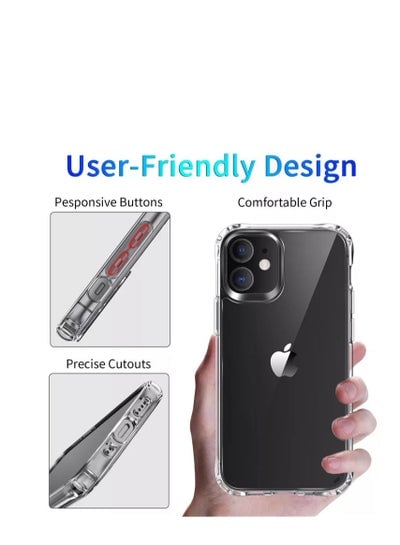 جراب iPhone 12 Mini الشفاف عالي الجودة 12 غطاء صغير مقاوم للصدمات مقاس 5.4 بوصة لهاتف iPhone 12 Mini