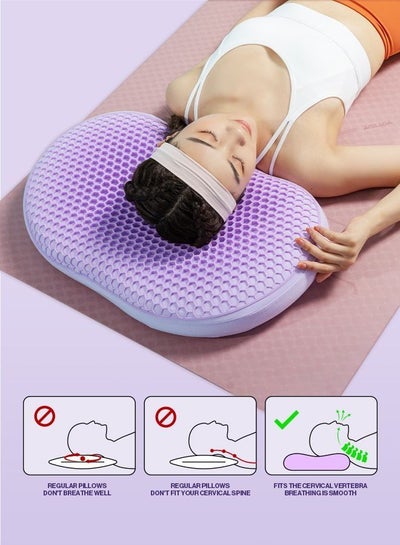 وسادة نوم مريحة وسادة بكتين عنق الرحم على شكل موجة مع جل تبريد عالي المرونة