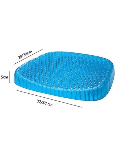 Premium All Gel Orthopedic Seat Cushion Pad for Car, Office Chair, Wheelchair, or Home Pressure Sore Relief
