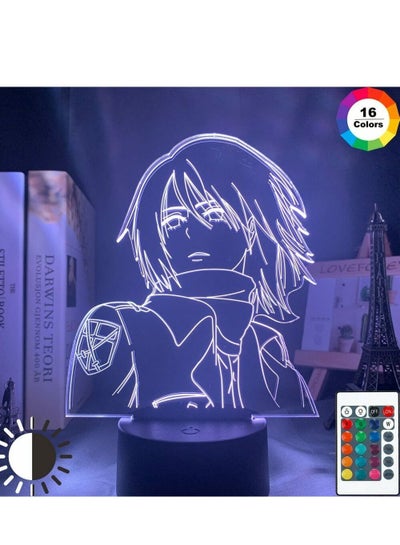 LED Night Light Attack on Titan Mikasa Ackerman Nightlight 3D Lamp Bedroom Decor