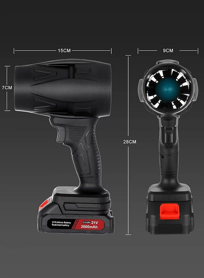 Powerful Cordless Leaf Blower, Mini Handheld Dust Blower with 3000mAh Battery, High-Speed Turbo Air Blower for Keyboard, Car, Outdoor and Home Cleaning