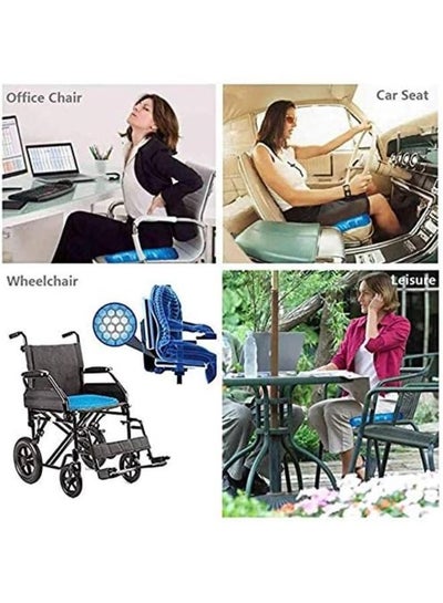 Premium All Gel Orthopedic Seat Cushion Pad for Car, Office Chair, Wheelchair, or Home Pressure Sore Relief