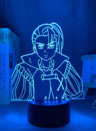 الخطايا السبع المميتة أريحا Led ضوء الليل للمنزل ديكور غرفة نوم مانغا المزاج ضوء أنيمي الجدول مصباح ثلاثية الأبعاد أريحا أداة مع جهاز التحكم عن بعد