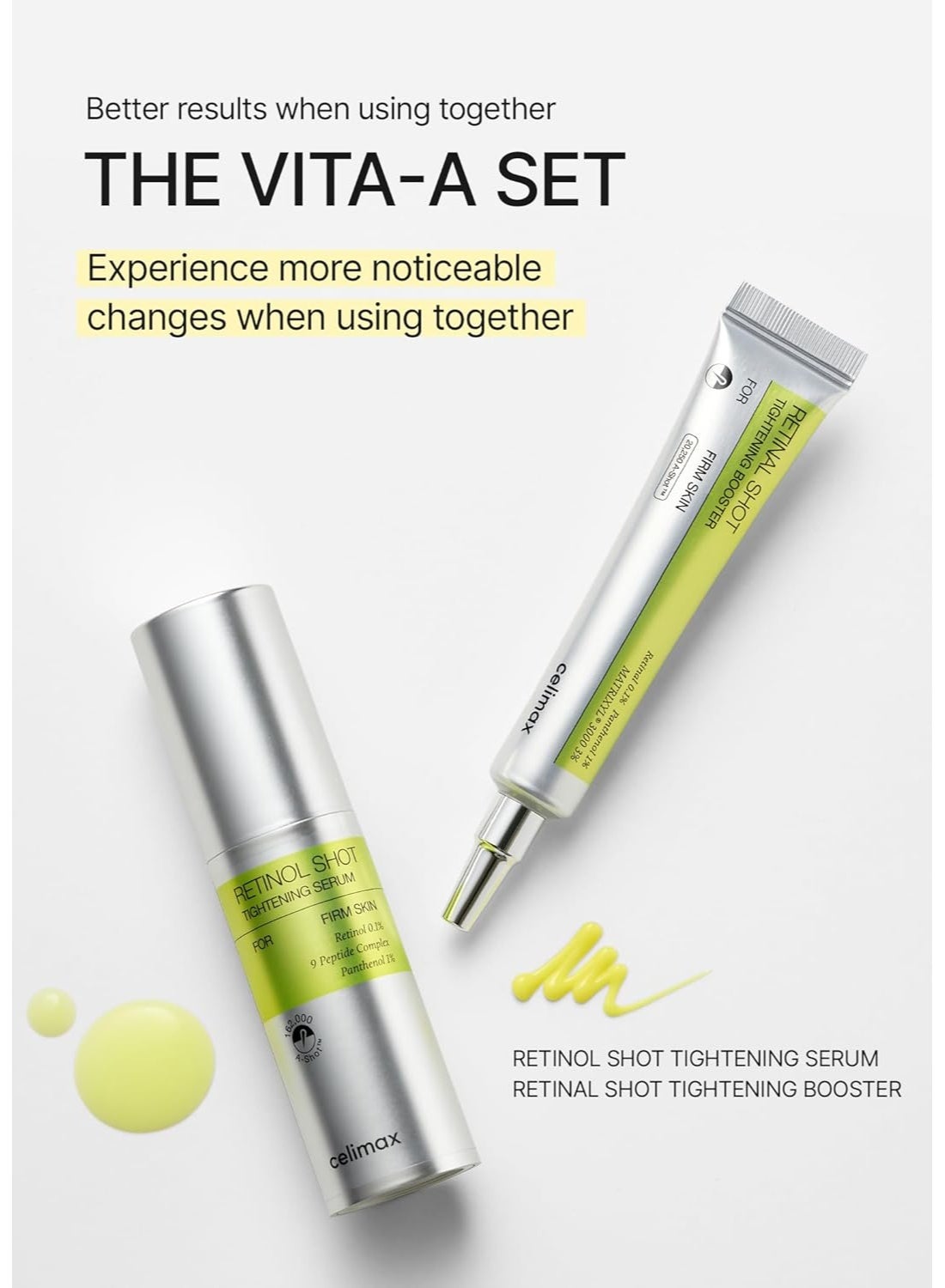 Celimax The Vita A Retinal Shot Tightening Booster with Liposomized Retinal, Matryxyl, Pore Minimizer, Wrinkles & Fine Lines, Firmer Skin, 15ml