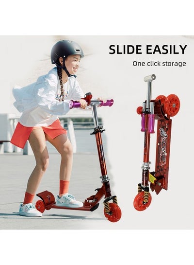 سكوتر ركلة قابل للطي بثلاث عجلات للأطفال