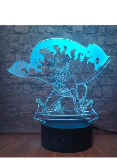 Naruto Night Light 7 Color Changing LED Bedside Lighting Namikaze Minato Model Desk lamp Home Decor Bulbing Teen Xmas Bulb (Namikaze Minato )