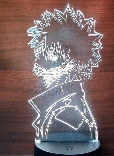 مصباح ثلاثي الأبعاد أضواء ليلية بطلي الأكاديمية DABI LED أنيمي Boku no Hero Academia ثلاثية الأبعاد مصباح طاولة مع ضوء ليلي بصري 16 لونًا