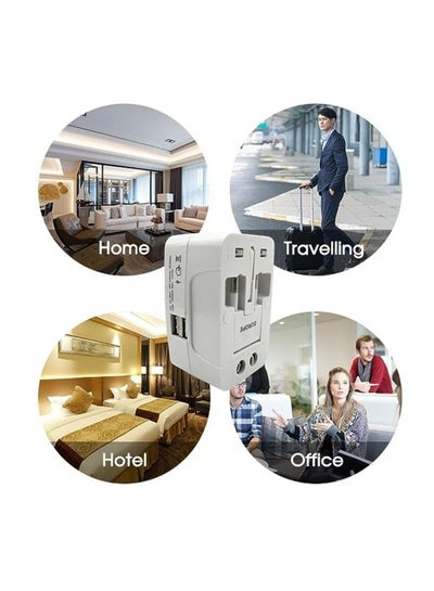 Global Connect Pro: Universal Travel Adapter for Asia, Europe, UK, AUS, and USA - All-in-One International Wall Charger