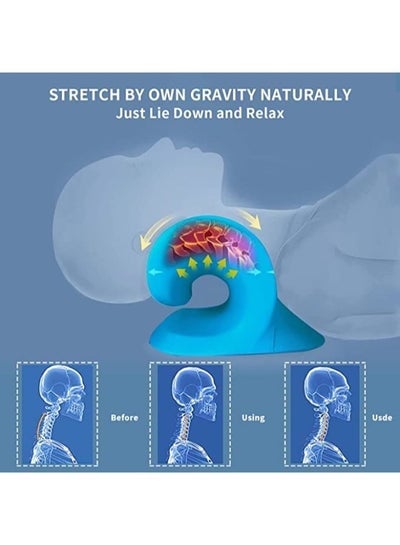 Ergonomic Traction Neck Support Pillow for Neck Pain Relief with Travel Bag