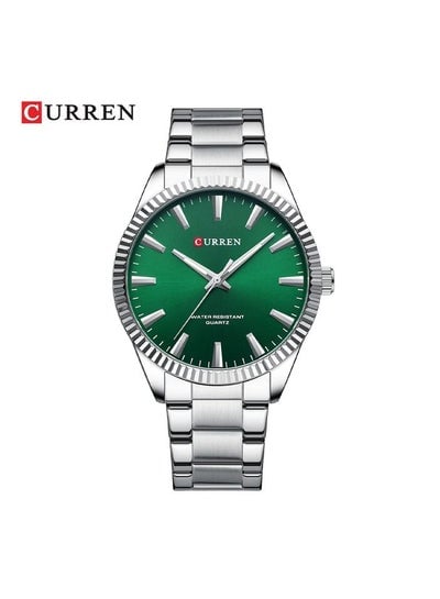 Men's Wrist Watch 8425 Stainless Steel Quartz Water Resistant - 44mm - Silver