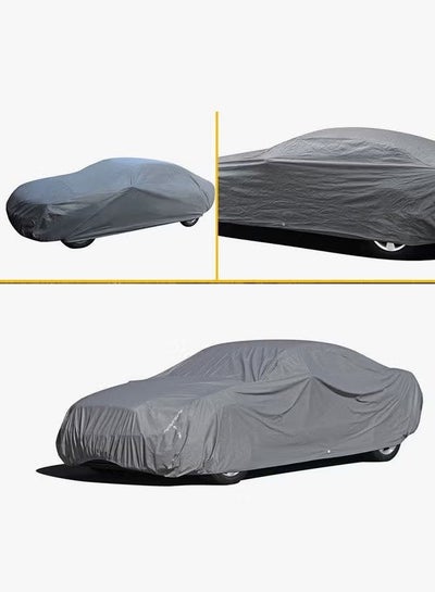 غطاء سيارة ساكا مقاوم للماء بنسبة 100% بطبقة مزدوجة وحجم قابل للتعديل