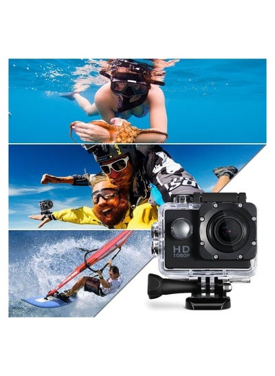 1080p HD Waterproof Sports Action Camera DVR Recorder (Black)