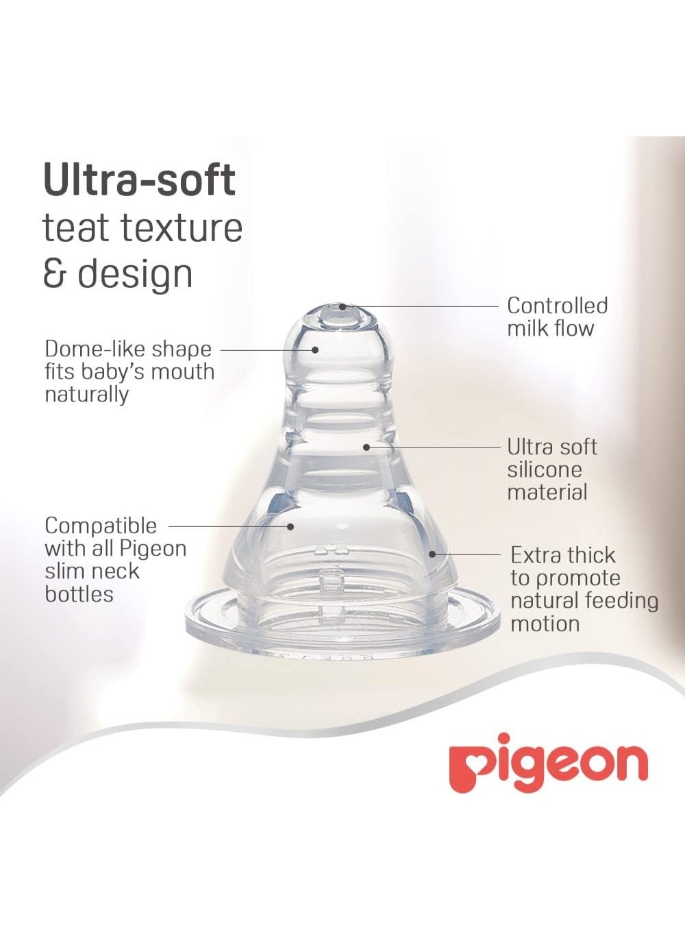 Pigeon Plastic Feeding Bottle Soft Silicone Nipple BPA & BPS Free, 0+ Months, Multicolour, 150ml