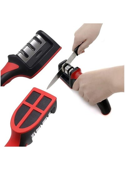 مبراة سكاكين المطبخ اليدوية على 3 مراحل