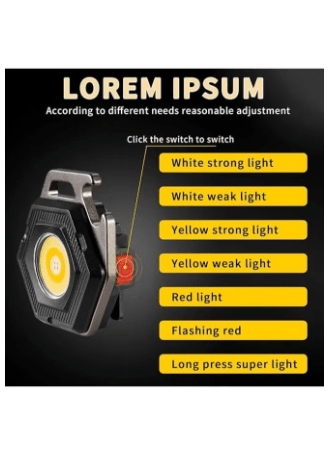 Small Mini LED Light-emitting Small Flashlight Keychain Light Strong Portable Light Flashlight Ultra-light W5131