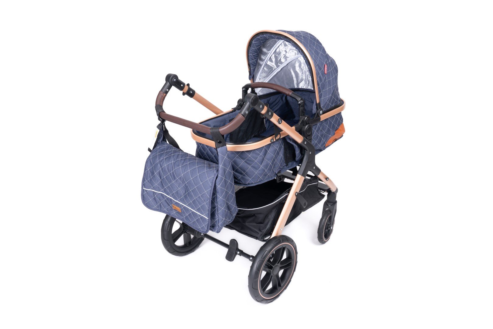 عربة أطفال فاخرة قابلة للطي من بيليكو ٢ في ١ - أزرق